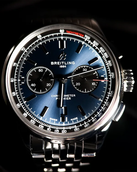 2020 Breitling Premier B01 Chronograph 42MM Blue Dial Steel Bracelet (AB0118221C1A1)