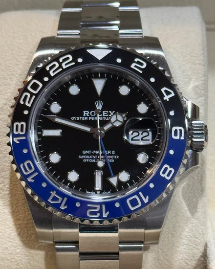 2022 Rolex GMT-Master II "Batman" 40MM Black Dial Oyster Bracelet (126710BLNR)