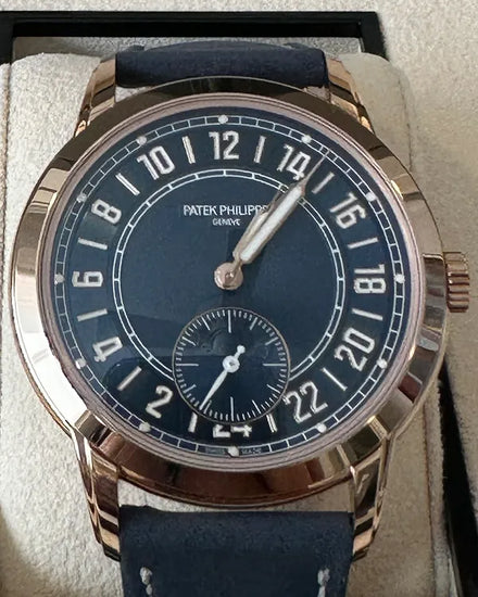 2024 Patek Philippe Complications Travel Time 42MM Blue Dial Leather Strap (5224R)