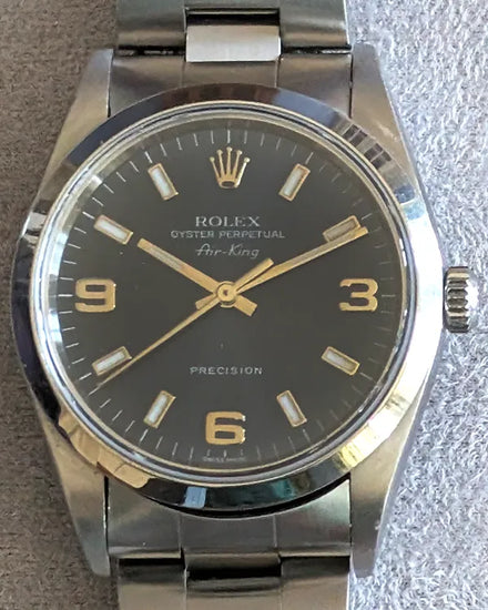 No Reserve - 2001 Rolex Air-King 34MM Blue Dial Oyster Bracelet (14000M)
