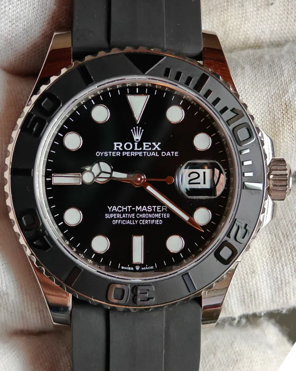 Rolex Yacht-Master 42MM Black Dial Rubber Strap (226659)