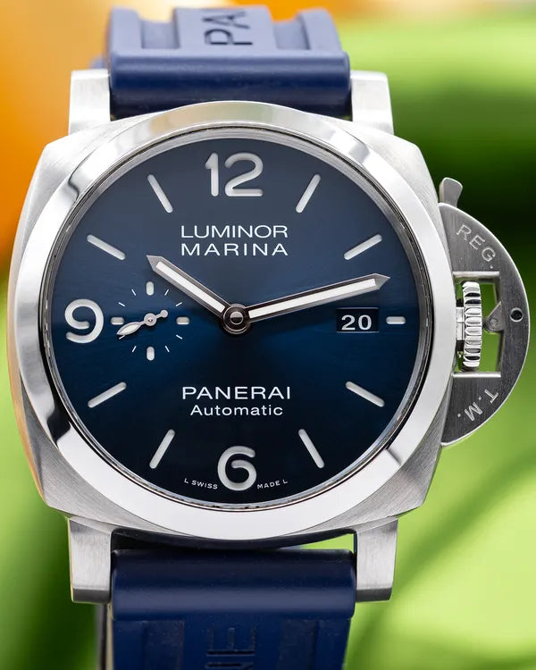 2022 Panerai Luminor Marina 44MM Blue Dial Rubber Strap (PAM01313)