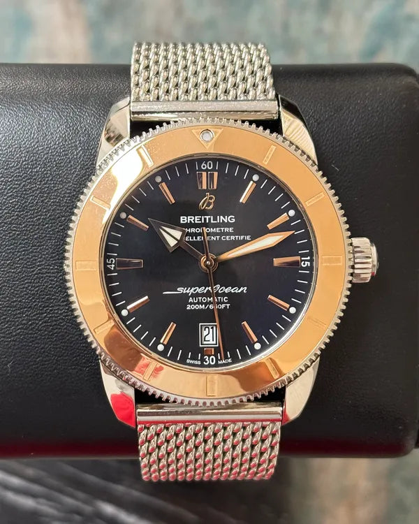 2017 Breitling Superocean Heritage II 46MM Black Dial Steel Bracelet (IB202012/BG20)