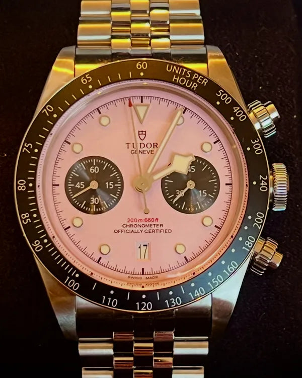 2022 Tudor Black Bay Chrono 41MM Aftermarket Pink Dial Steel Bracelet (79360N)