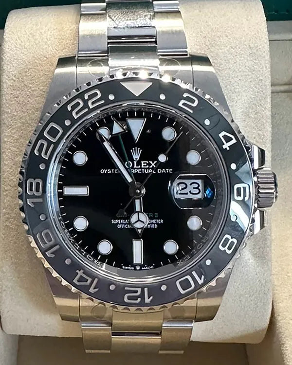 2025 Rolex GMT-Master II "Bruce Wayne" 40MM Black Dial Oyster Bracelet (126710GRNR)