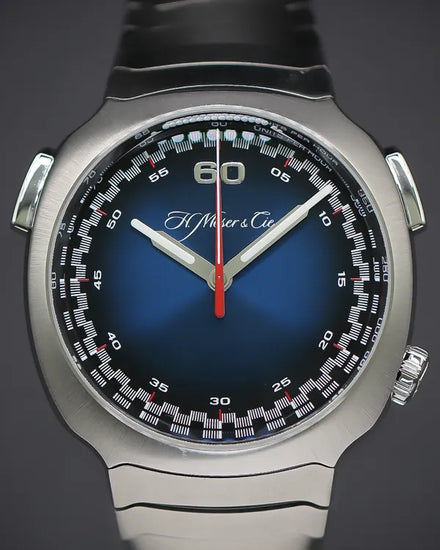 2022 H. Moser & Cie Streamliner Flyback 42MM Blue Dial Steel Bracelet (6902-1201)