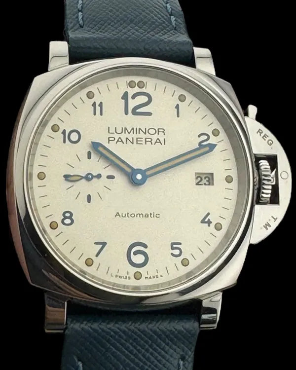 No Reserve - 2019 Panerai Luminor Due 42MM White Dial Leather Strap (PAM00906)