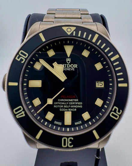 No Reserve - 2018 Tudor Pelagos 42MM Black Dial Titanium Bracelet (25610TNL)