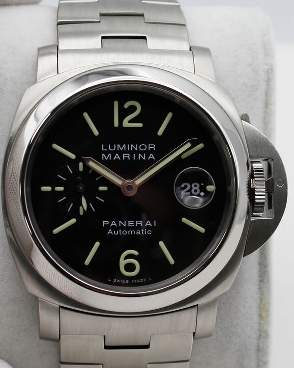 Panerai Luminor Marina L.E. 44MM Black Dial Steel Bracelet (PAM00299)