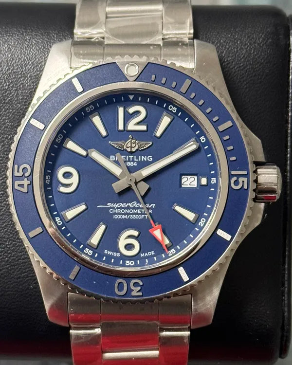 Breitling Superocean 44MM Blue Dial Steel Bracelet (A17367)