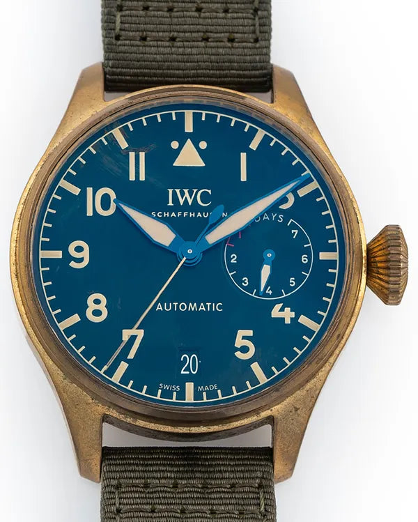 2018 IWC Schaffhausen Pilot Big L.E. 46MM Blue Dial Textile Strap (STIW5010-02-3)