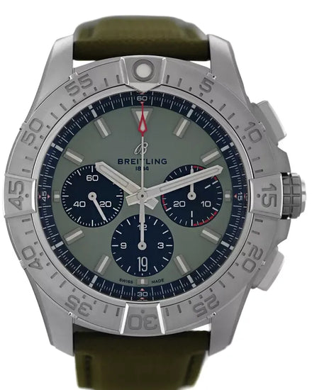 Breitling Avenger B01 Chronograph 44MM Green Dial Textile Strap (AB0147101L1X1)