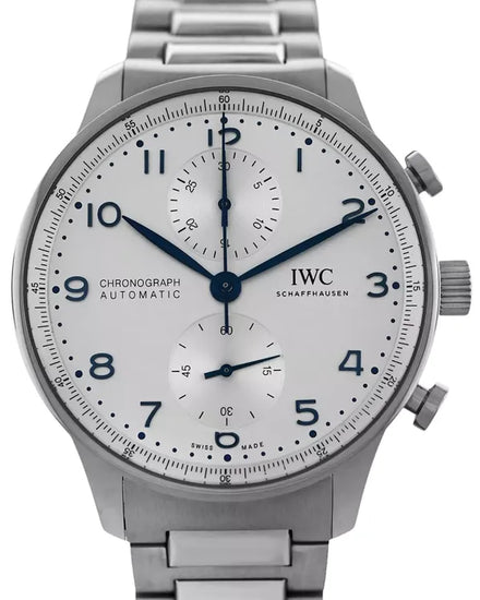IWC Schaffhausen Portugieser Chronograph 41MM Silver Dial Steel Bracelet (IW371617)