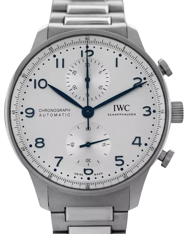 IWC Schaffhausen Portugieser Chronograph 41MM Silver Dial Steel Bracelet (IW371617)