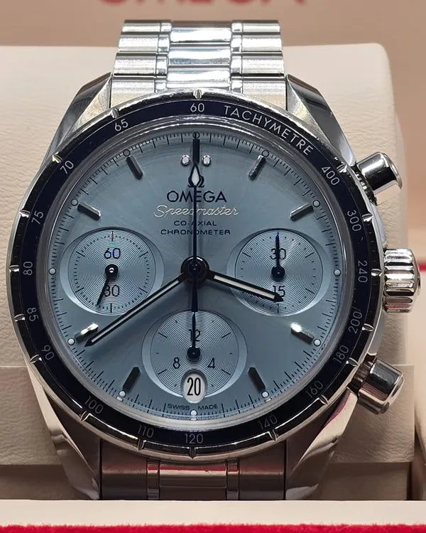 2022 Omega Speedmaster 38MM Blue Dial Steel Bracelet (324.30.38.50.03.001)