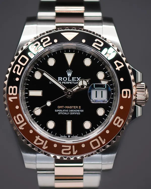 2022 Rolex GMT-Master II  "Rootbeer" 40MM Black Dial Two-Tone Oyster Bracelet (126711CHNR)
