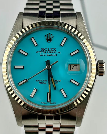 Rolex Datejust 36MM Aftermarket "Tiffany" Blue Dial Jubilee Bracelet (16014)