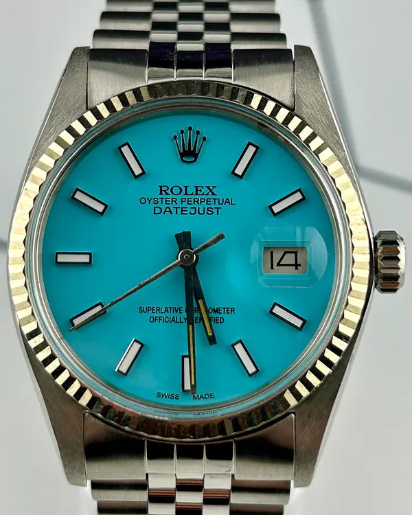 Rolex Datejust 36MM Aftermarket "Tiffany" Blue Dial Jubilee Bracelet (16014)