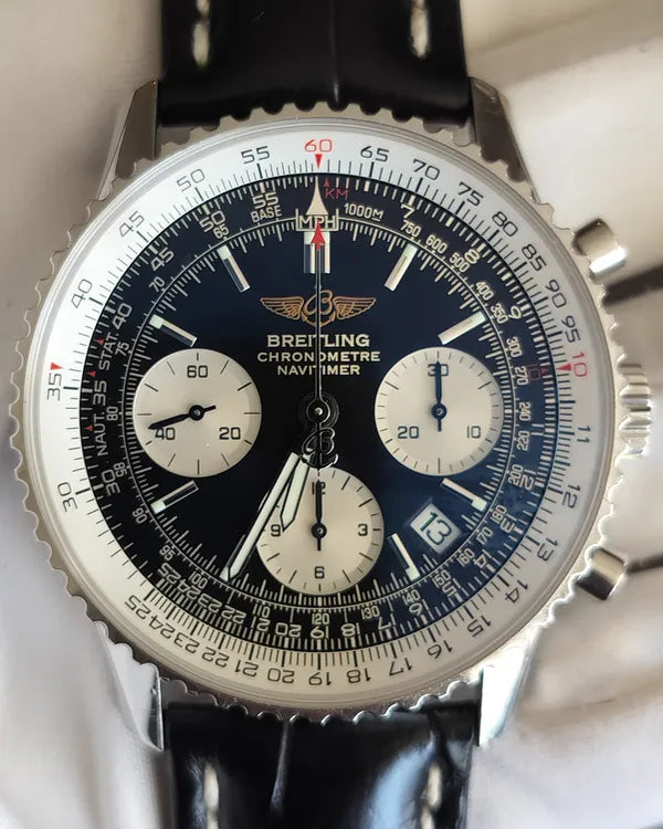2007 Breitling Navitimer 42MM Black Dial Leather Strap (A23322)