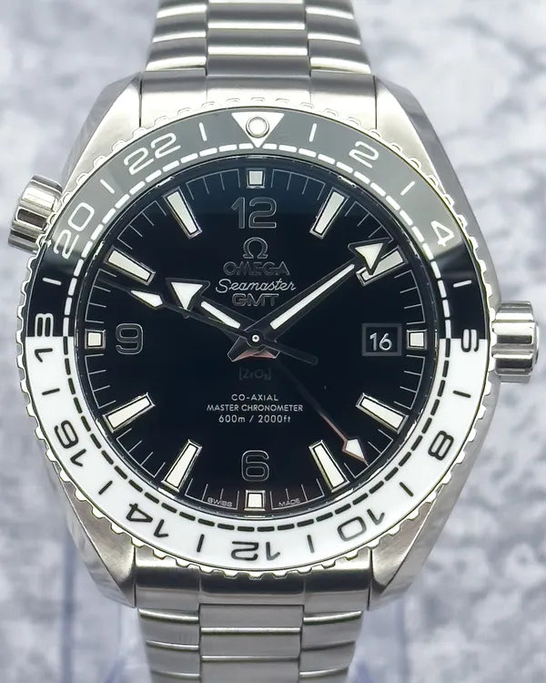 2021 Omega Seamaster Planet Ocean 600M GMT 43.5MM Black Dial Steel Bracelet (215.30.44.22.01.001)