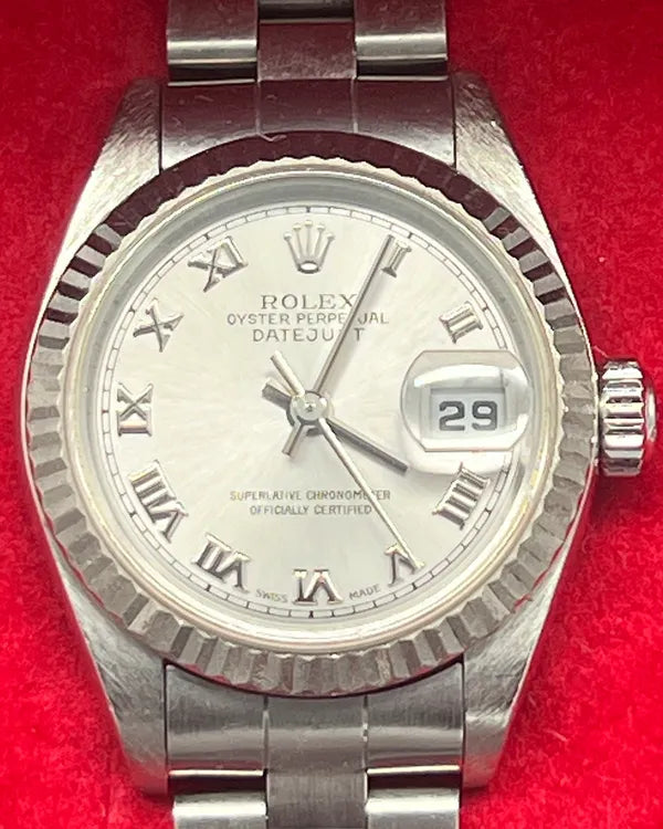 2001 Rolex Lady-Datejust 26MM Rhodium Dial Steel Bracelet (R79174413B7824)