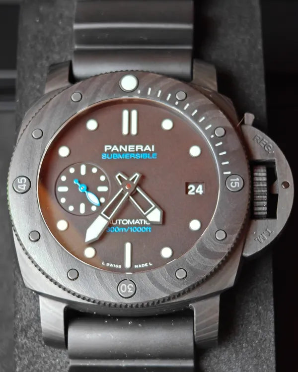 2022 Panerai Luminor Submersible 42MM Black Dial Rubber Strap (PAM01231)