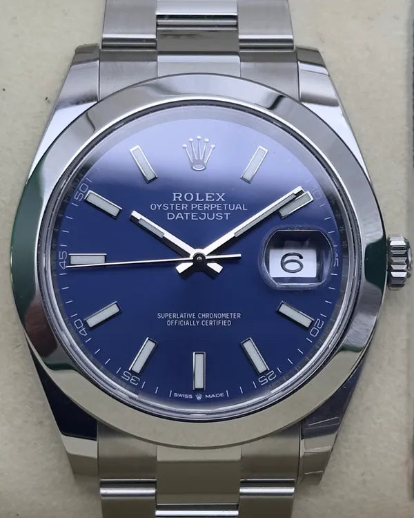 2025 Rolex Datejust 41MM Blue Dial Oyster Bracelet (126300)