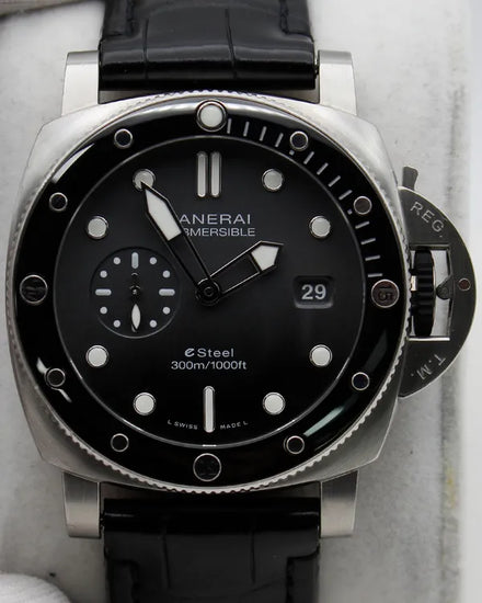 Panerai Submersible QuarantaQuattro "Grigio Roccia" S.E. 44MM Grey Dial Leather Strap (PAM01288)