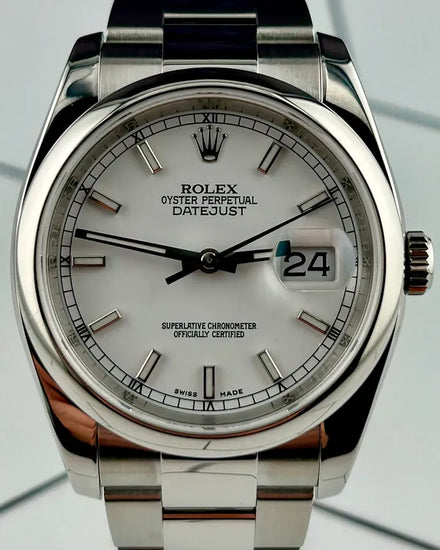 2017 Rolex Datejust 36MM White Dial Oyster Bracelet (116200)