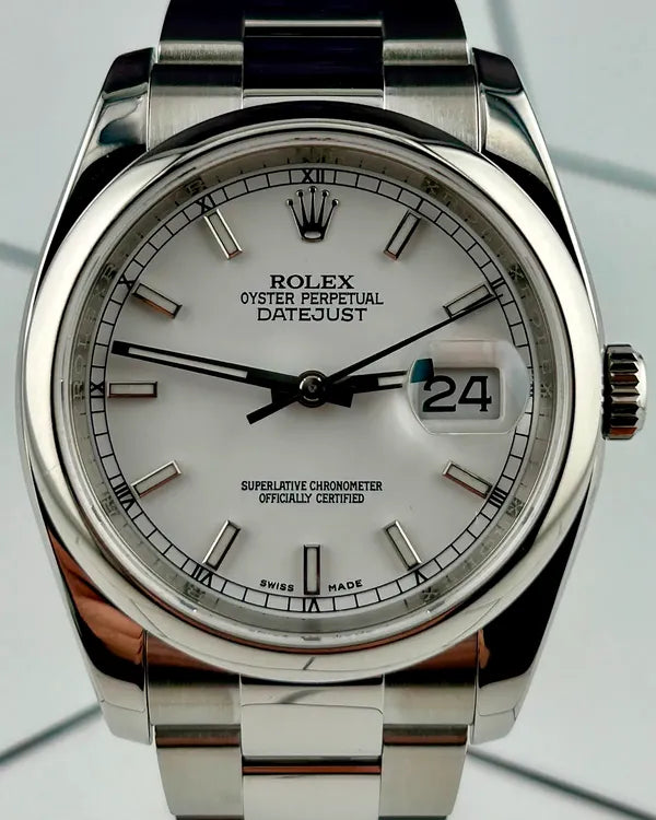 2017 Rolex Datejust 36MM White Dial Oyster Bracelet (116200)