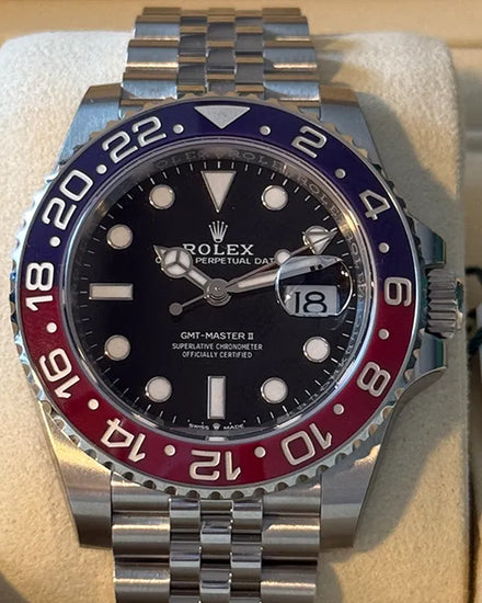 2025 Rolex GMT-Master II "Pepsi" 40MM Black Dial Jubilee Bracelet (126710BLRO)