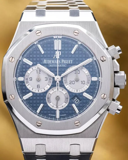 2018 Audemars Piguet Royal Oak Chronograph 41MM Blue Dial Steel Bracelet (26331ST)
