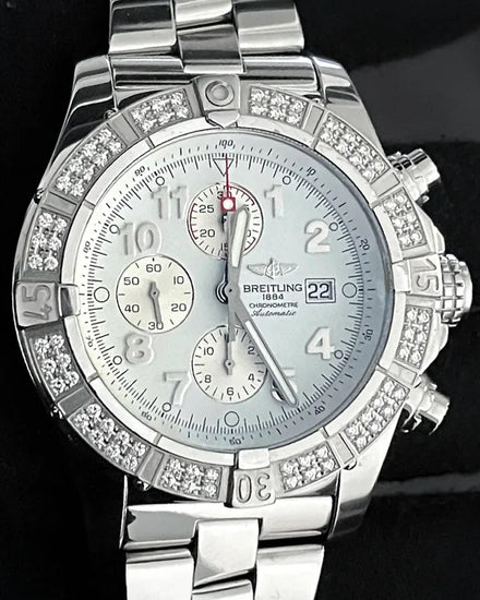 2007 Breitling Super Avenger II 48MM White Dial Steel Bracelet (A13370)