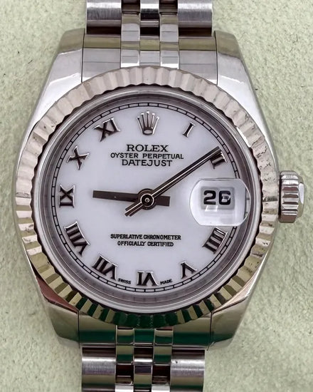 2005 Rolex Lady-Datejust 26MM White Dial Jubilee Bracelet (179174)