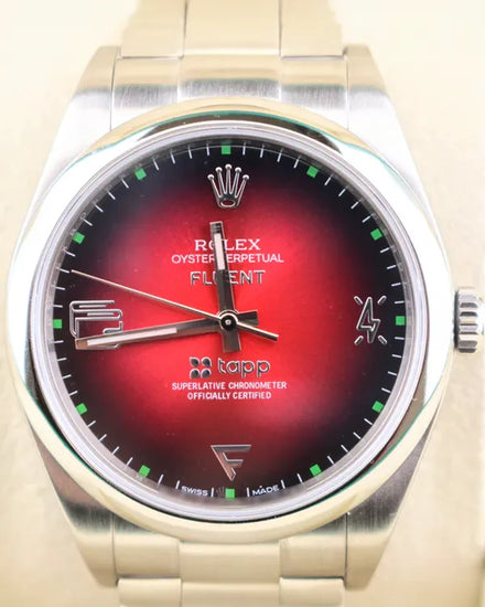 2023 Rolex Oyster Perpetual 39MM Aftermarket Red Dial Oyster Bracelet (114300)