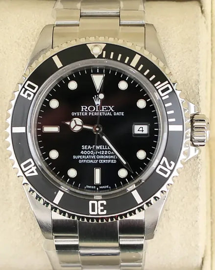 2002 (Y Serial) Rolex Sea-Dweller 40MM Black Dial Oyster Bracelet (16600)