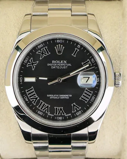 2012 Rolex Datejust II 41MM Black Dial Oyster Bracelet (116300)