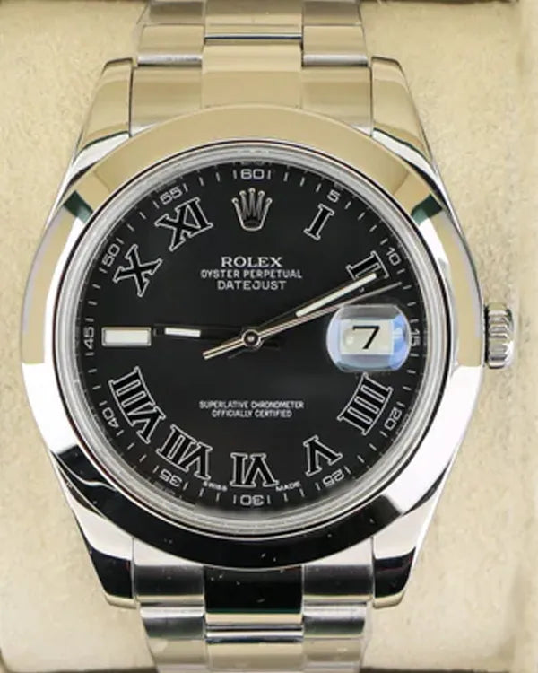 2012 Rolex Datejust II 41MM Black Dial Oyster Bracelet (116300)