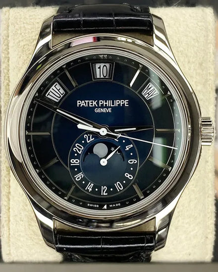 2021 Patek Philippe Annual Calendar 40MM Blue Dial Leather Strap (5205G-013)