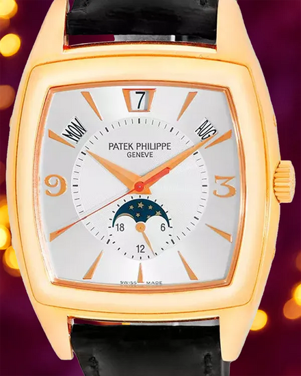 Patek Philippe Gondolo 39MM Silver Dial Leather Strap (5135)