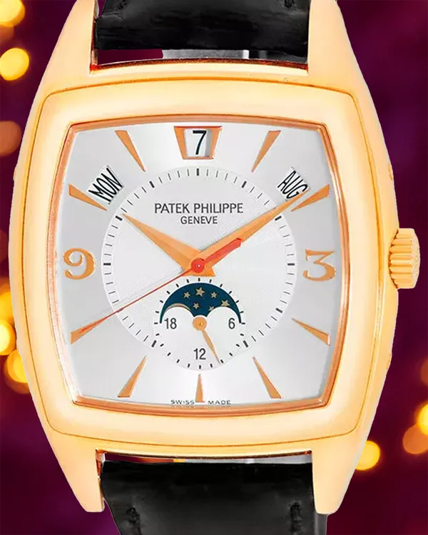 Patek Philippe Gondolo Annual Calendar 39MM Silver Dial Leather Strap (5135)