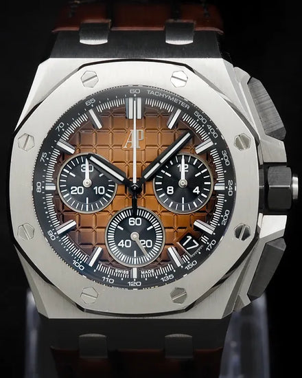 Audemars Piguet Royal Oak Offshore 43MM Chocolate Dial Leather Strap (26420ST.OO.A828CR.01)