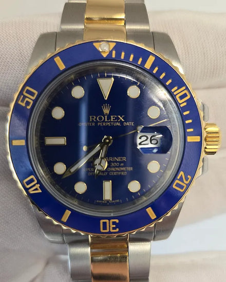 Rolex Submariner Date "Bluesy" 40MM Blue Dial Two-Tone Oyster Bracelet (116613)