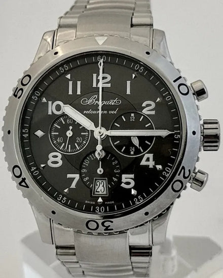2015 Breguet Type XXI Flyback Chronograph 42MM Grey Dial Steel Bracelet (3810)