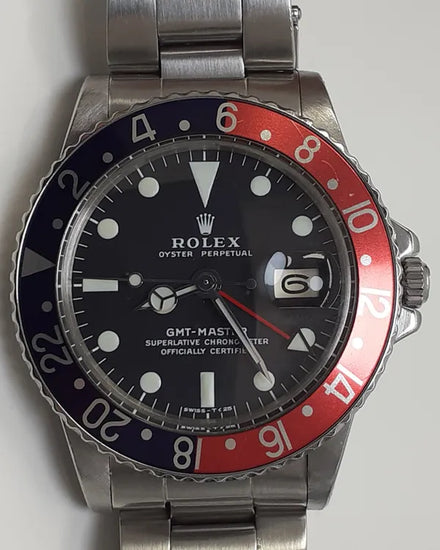 Rolex GMT-Master "Pepsi" 40MM Black Dial Oyster Bracelet (1675)