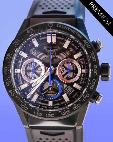 2019 Tag Heuer Carrera Calibre Heuer 02 L.E. 43MM Skeleton Dial Rubber Strap (CBG2017)