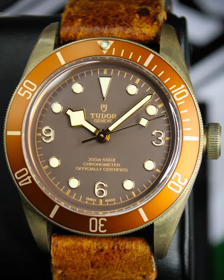 2018 Tudor Black Bay Bronze 43MM Brown Dial Leather Strap (79250BM)