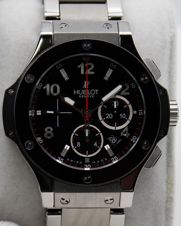 Hublot Big Bang 44MM Black Dial Steel Bracelet (301.SX.130.SX)