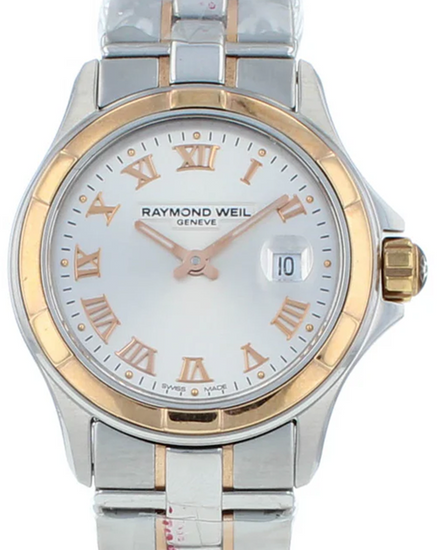 Raymond Weil Parsifal 28MM Quartz Silver Dial Two-Tone Bracelet (9460-SG5-00658)