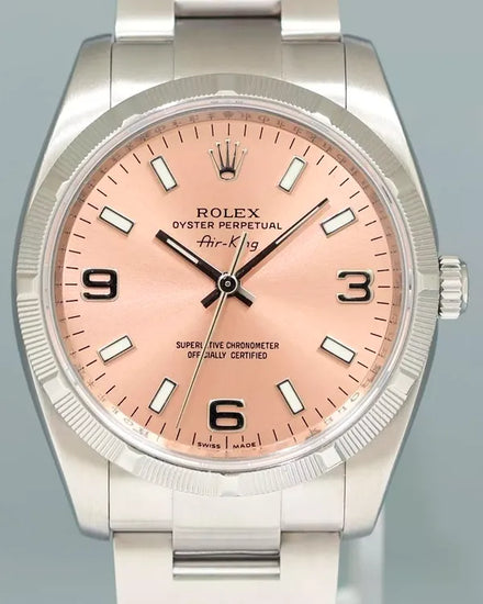 Rolex Air-King 34MM Salmon Dial Oyster Bracelet (114210)